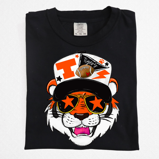 Tigers (Head w/T & Flag on Hat) Full Color DTF Transfer