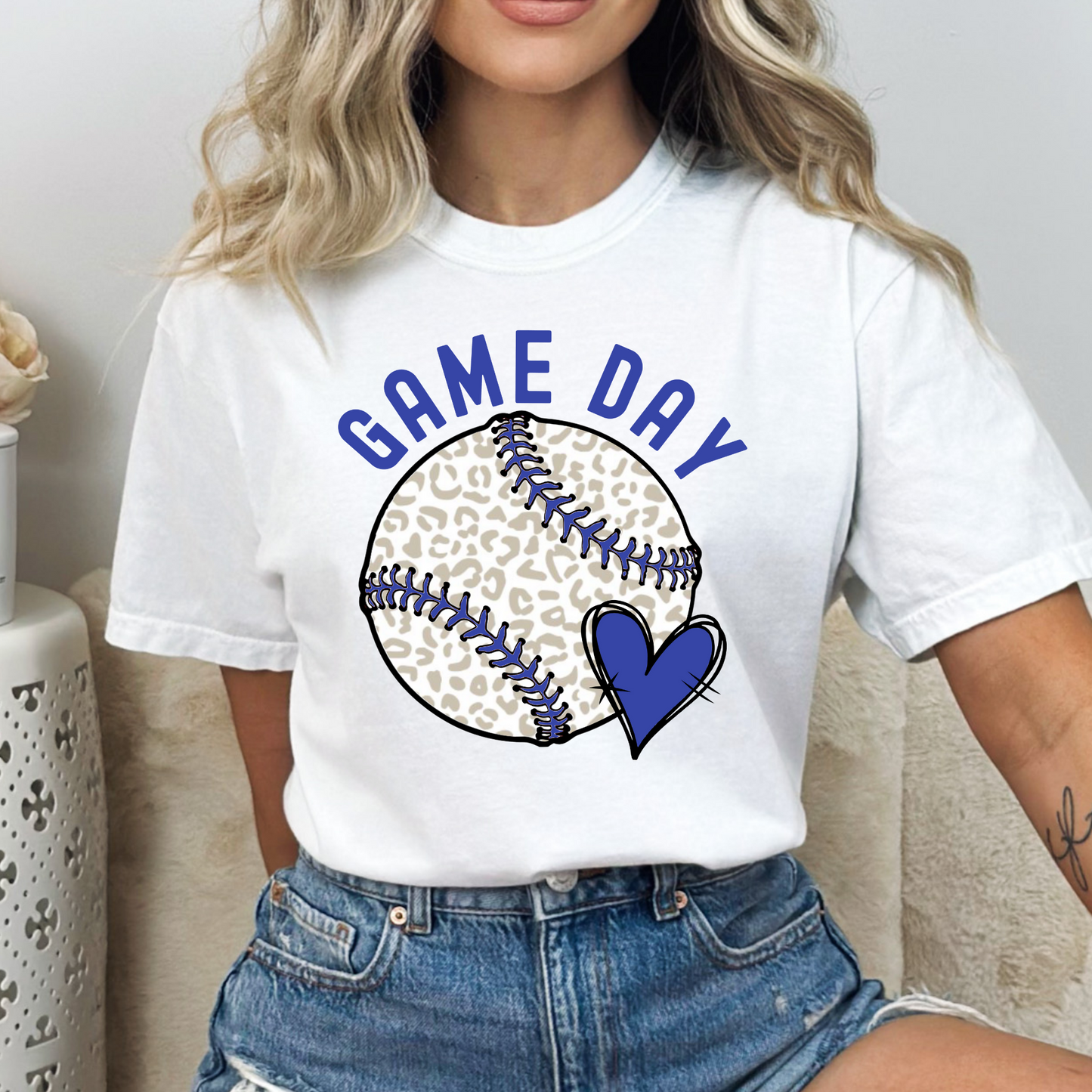 Game Day Baseball (Blue) Full Color DTF Transfer