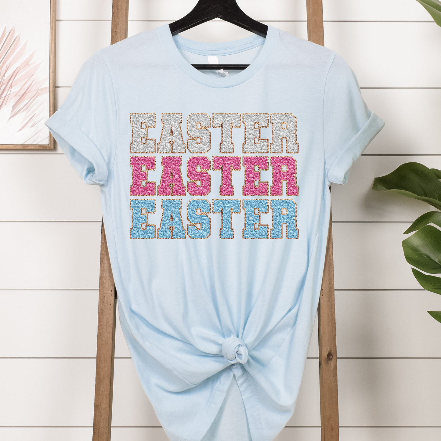 Easter (Multi Color Faux Chenille) Full Color DTF Transfer