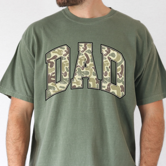Dad (Curved Camo) Full Color DTF Transfer