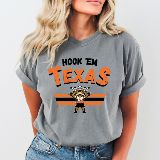 Hook 'em Texas Longhorns Full Color DTF Transfer