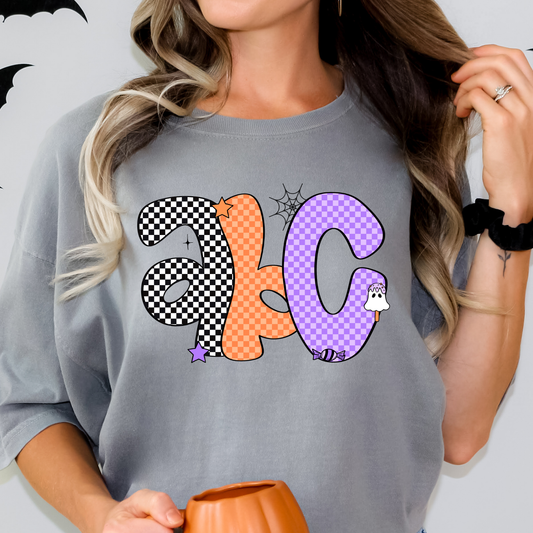 Halloween Checkered Alpha Full Color DTF Transfer