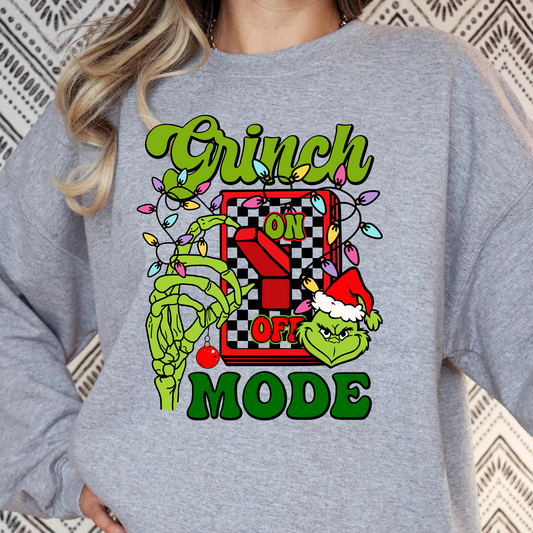 Grinch Mode (Checkered Light Switch) Full Color DTF Transfer