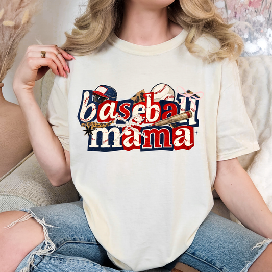 Baseball Mama Scrapbook Full Color DTF Transfer
