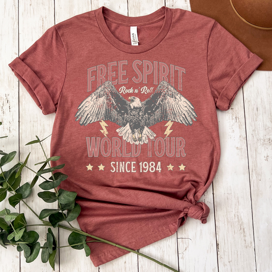 Free Spirit World Tour Rock and Roll Full Color DTF Transfer