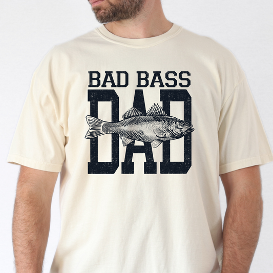 Bad Bass Dad Full Color DTF Transfer