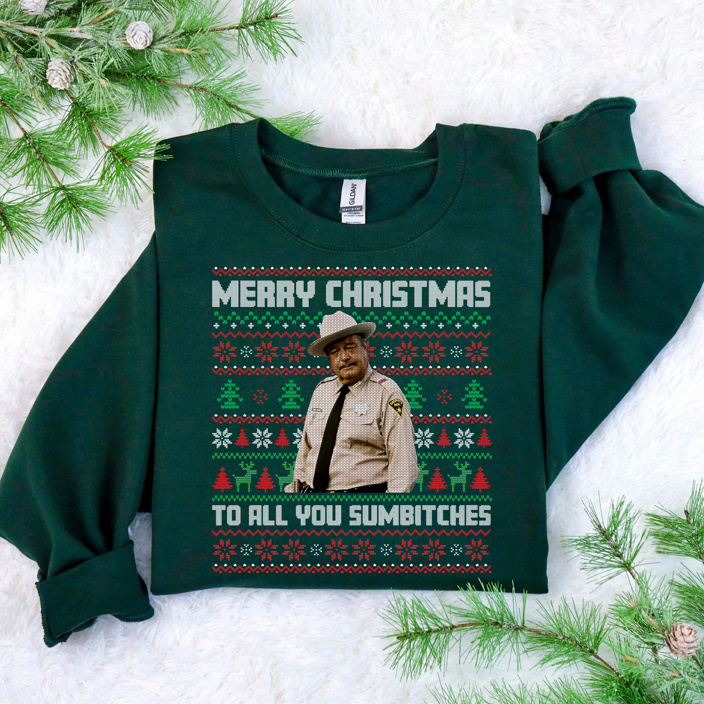Merry Christmas To All You Sumbitches Full Color DTF Transfer