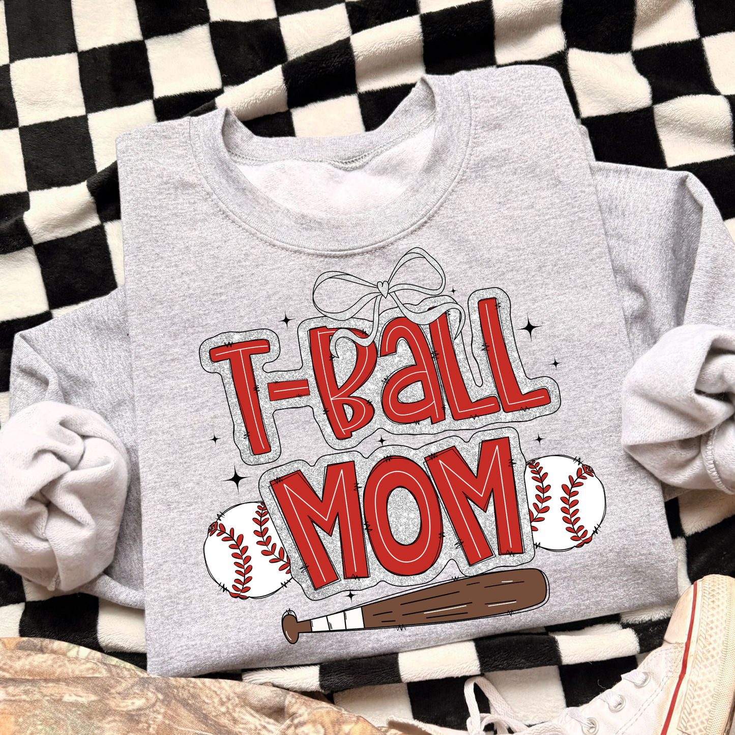 T Ball Mom (Multi Name Options- See Page 2) Full Color DTF Transfer