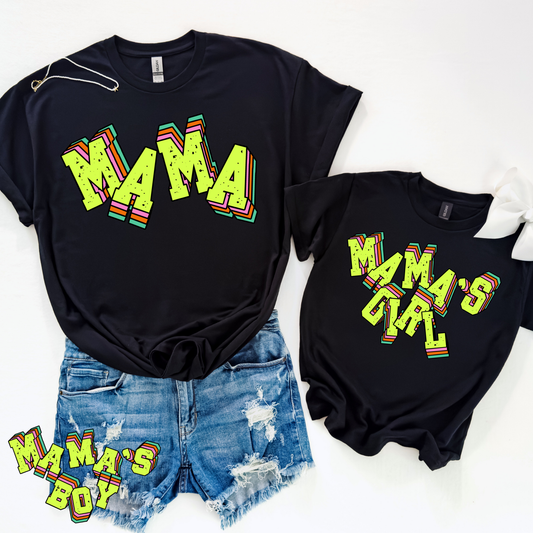 Mama - Mama's Girl - Mama's Boy Full Color DTF Transfer