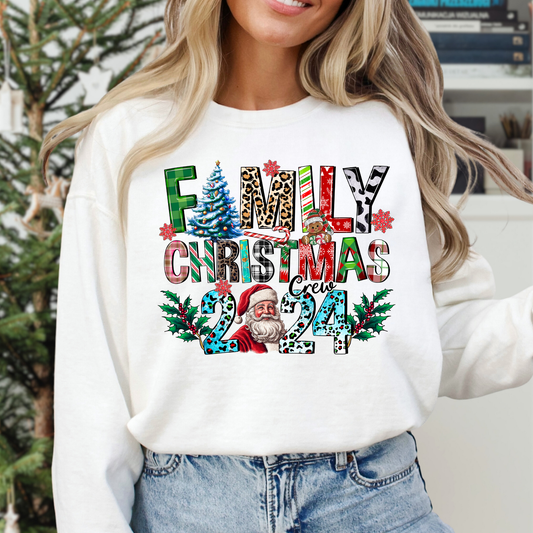 Family Christmas Crew 2024 Full Color DTF Transfer