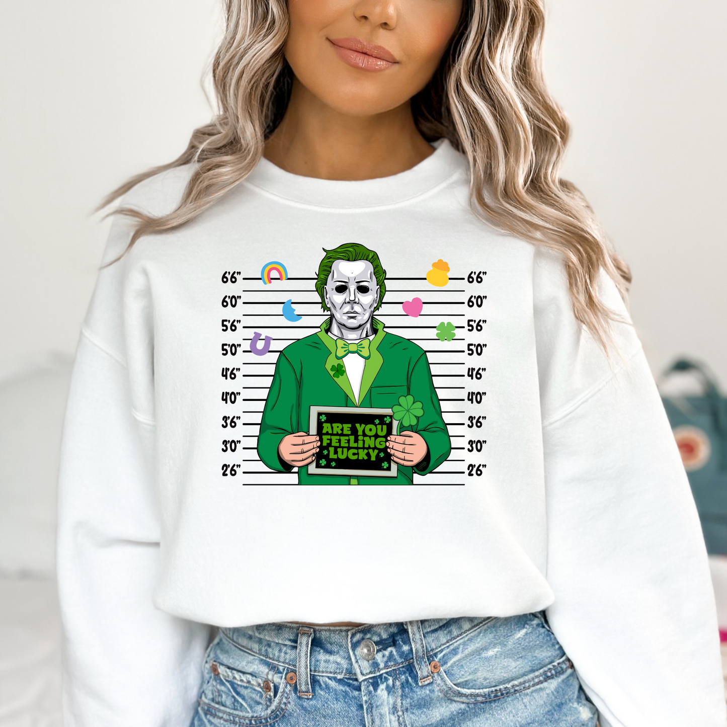 Michael Myers St Patricks Day Mugshot Full Color DTF Transfer