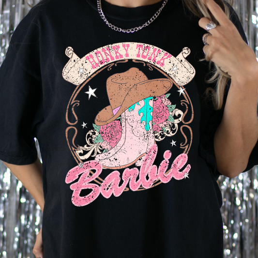 Honky Tonk Barbie (Boot) Full Color DTF Transfers