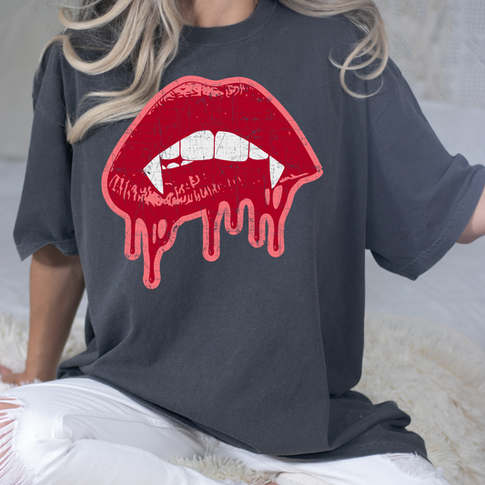 Vampire Lips Full Color DTF Transfer