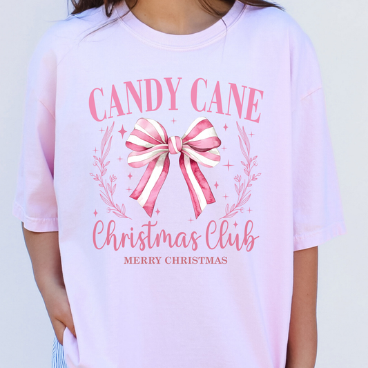 Candy Cane Christmas Club Full Color DTF Transfer