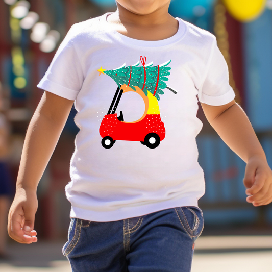 Little Tikes Car w/ Christmas Tree Full Color DTF Transfer