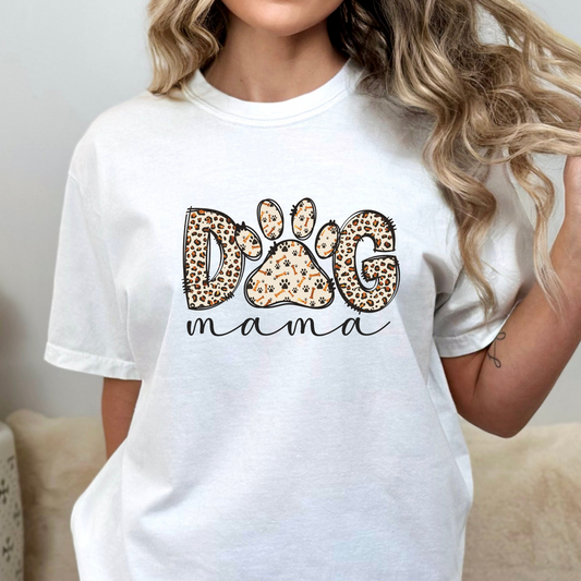 Dog Mama (Leopard Letters) Full Color DTF Transfer