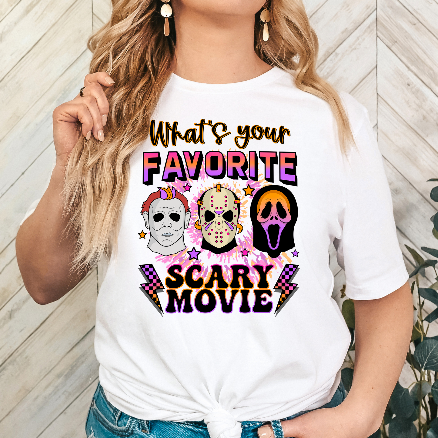 What's Your Favorite Scary Movie (Horror Masks) Full Color DTF Transfer