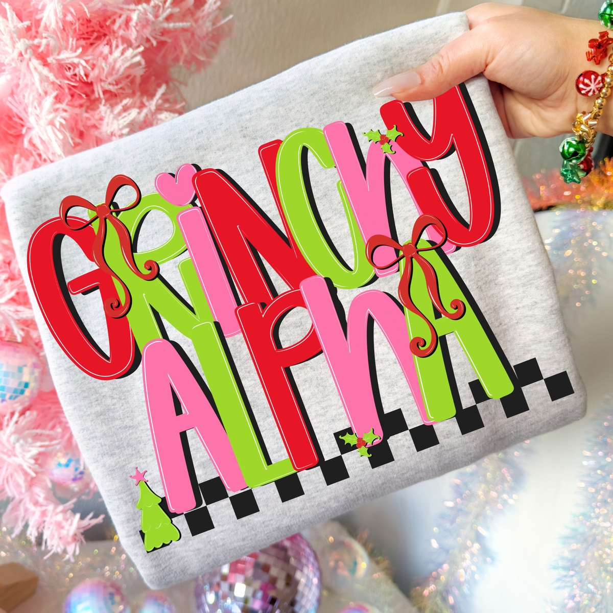 Grinchy Alpha Full Color DTF Transfer
