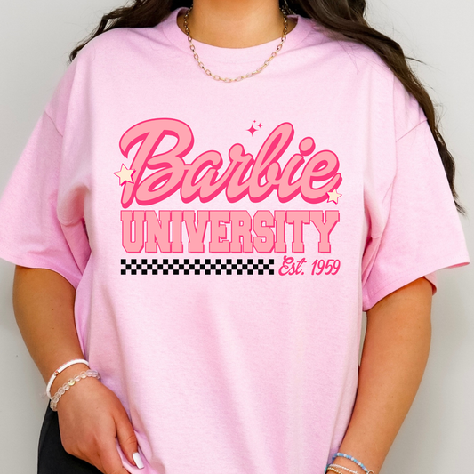 Barbie University Full Color DTF Transfer