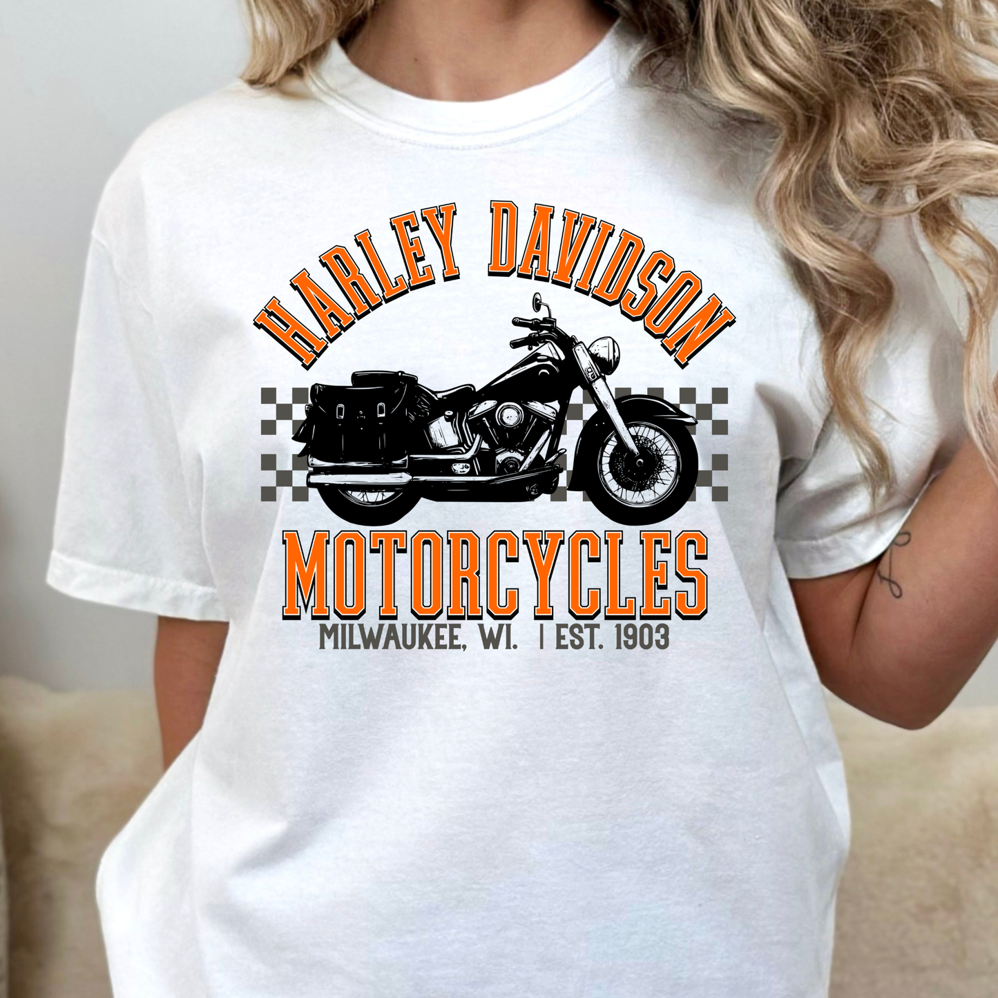 Harley Davidson Motorcycles Full Color DTF Transfer