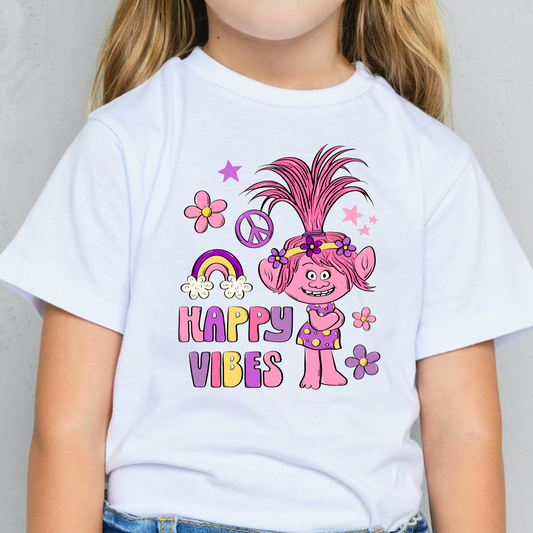 Happy Vibes (Poppy) Full Color DTF Transfer