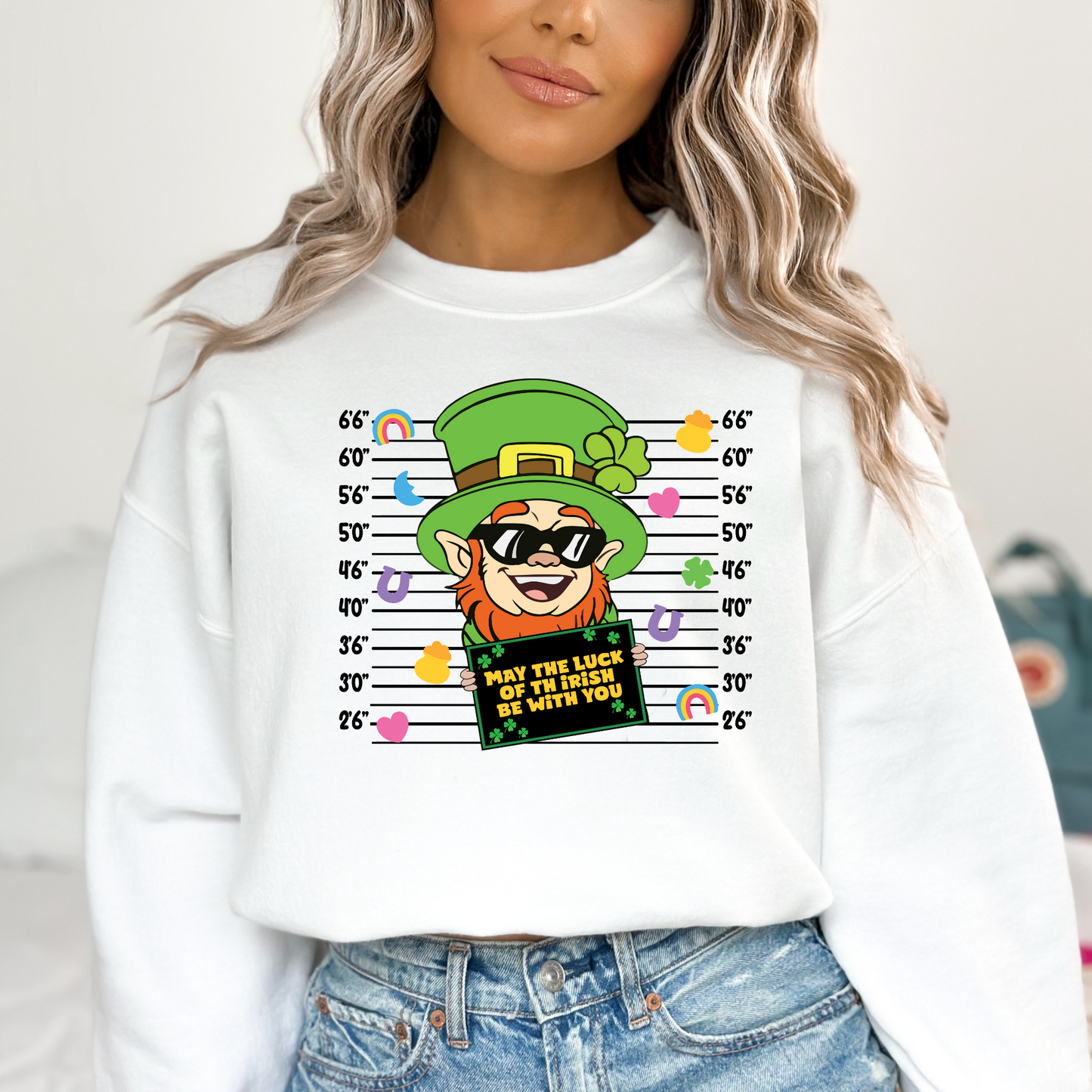 Leprechaun St Patricks Day Mugshot Full Color DTF Transfer