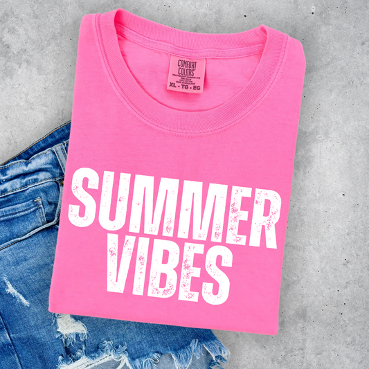 Summer Vibes (Distressed) Full Color DTF Transfer