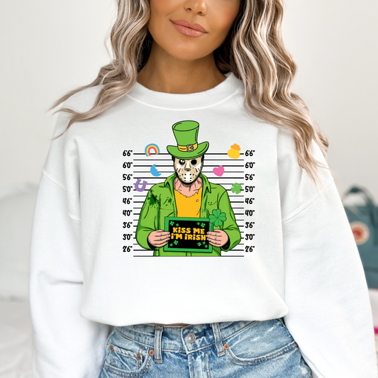 Jason St Patricks Day Mugshot Full Color DTF Transfer