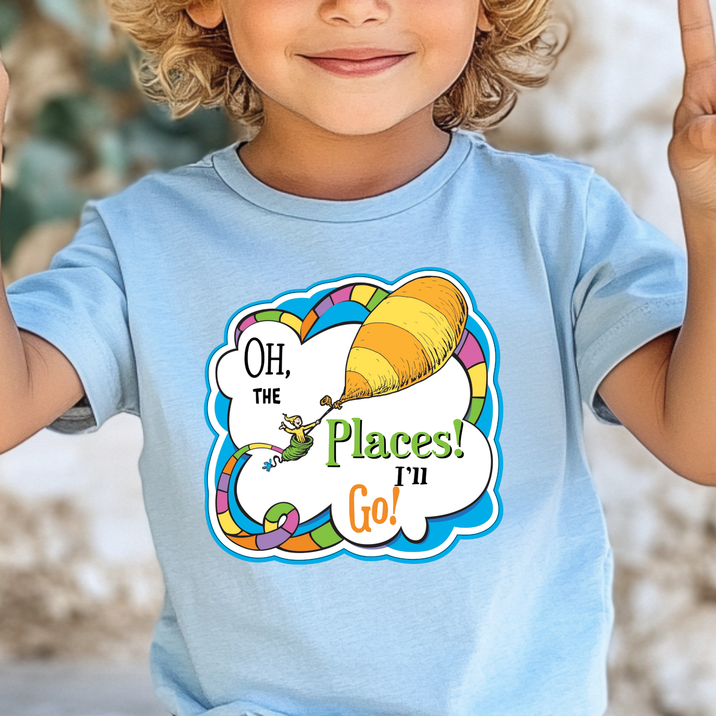 Oh The Places I'll Go Dr. Seuss Full Color DTF Transfer