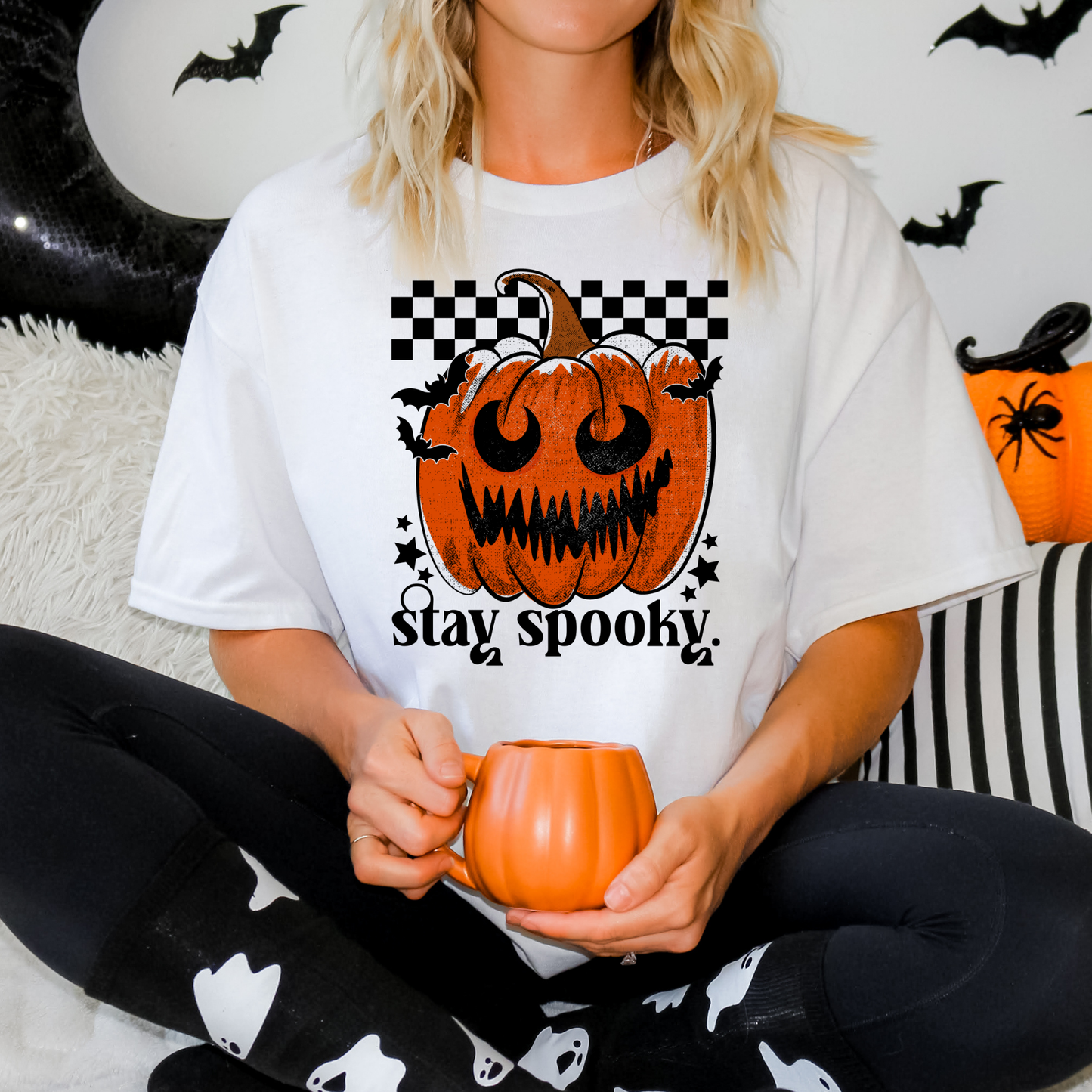 Spooky Season Pumpkin Full Color DTF Transfer