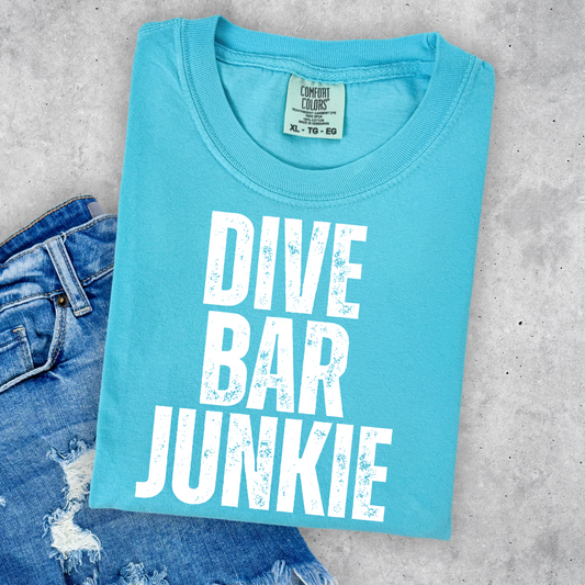 Dive Bar Junkie (Distressed) Full Color DTF Transfer