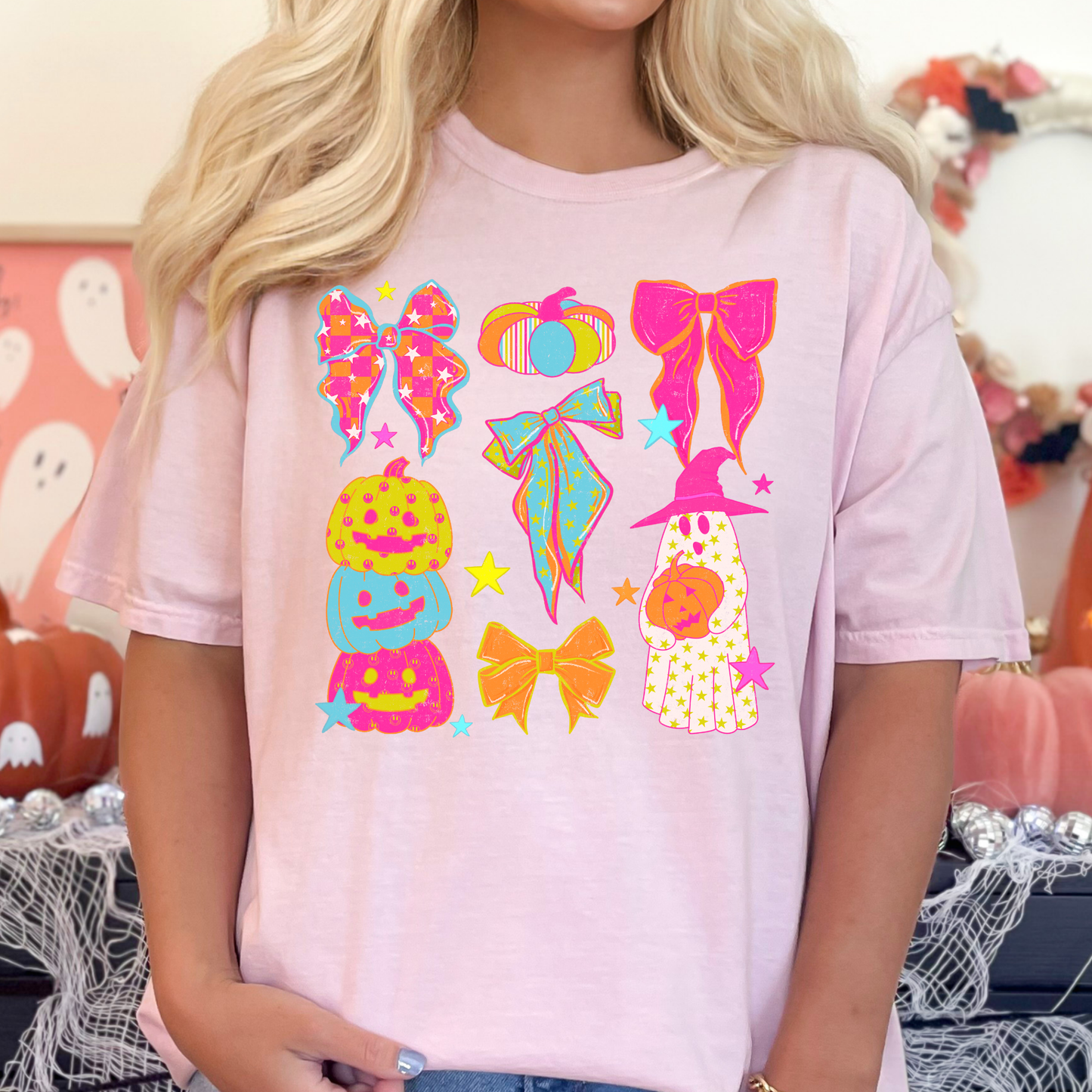 Colorful Halloween Bows/Icons Full Color DTF Transfer