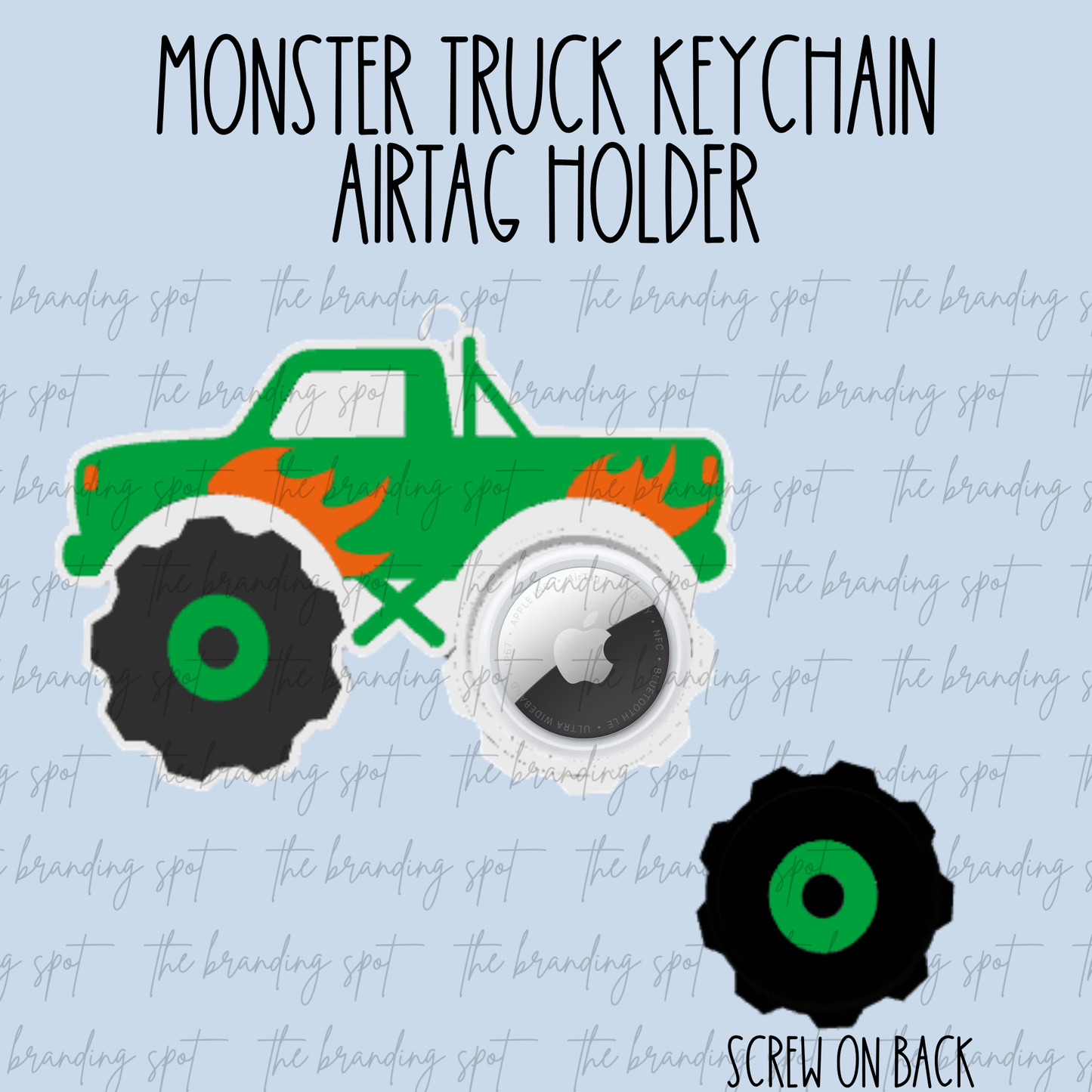 Monster Truck Keychain Airtag Holder