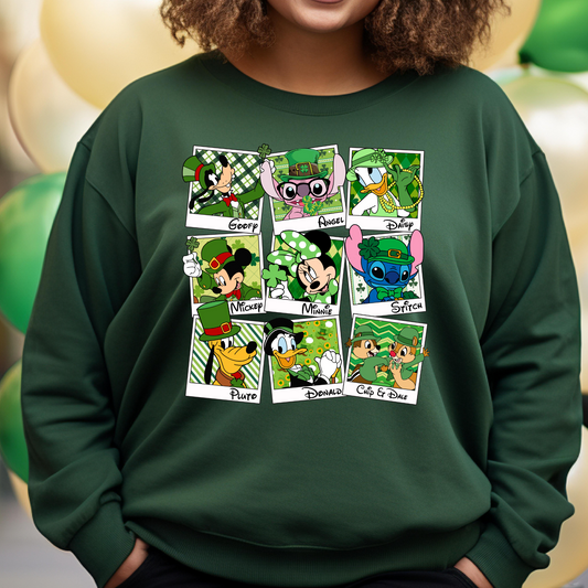 St Patricks Mouse And Friends Pic Full Color DTF Transfer