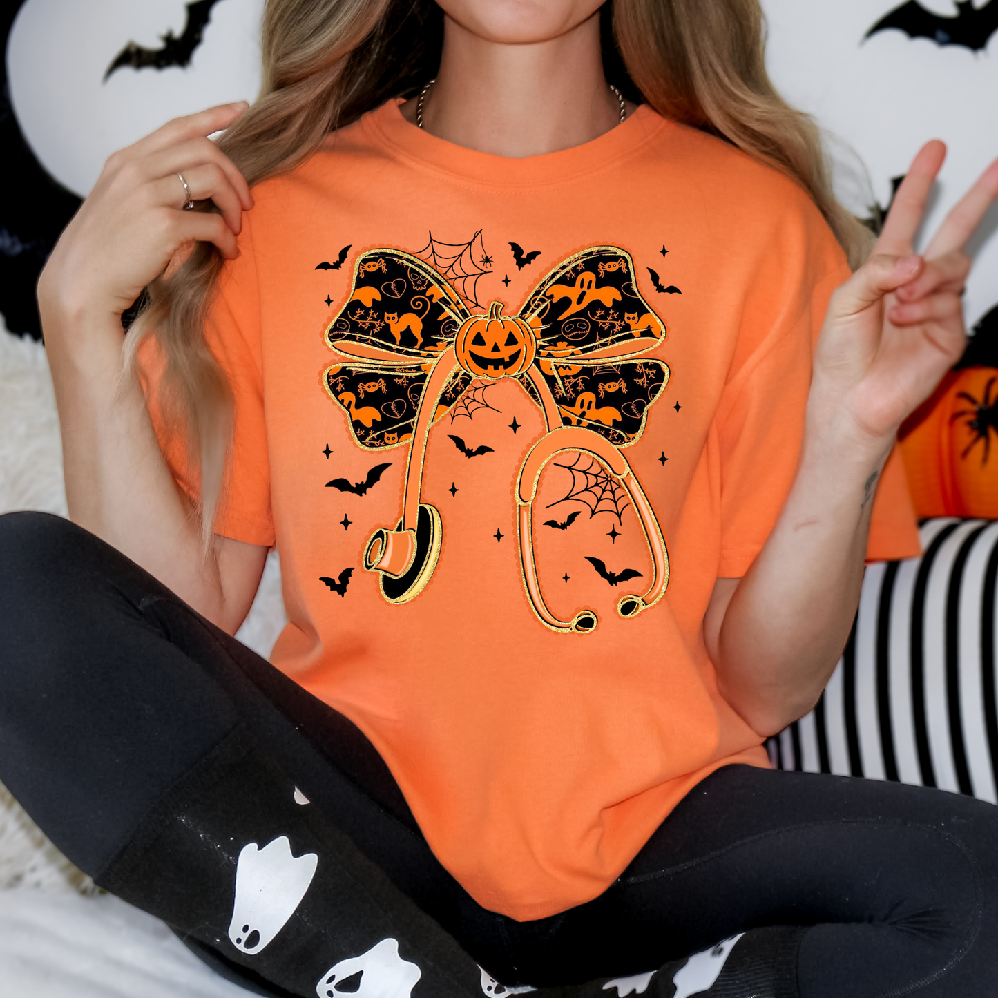 Halloween Nurse Stethoscope Full Color DTF Transfer