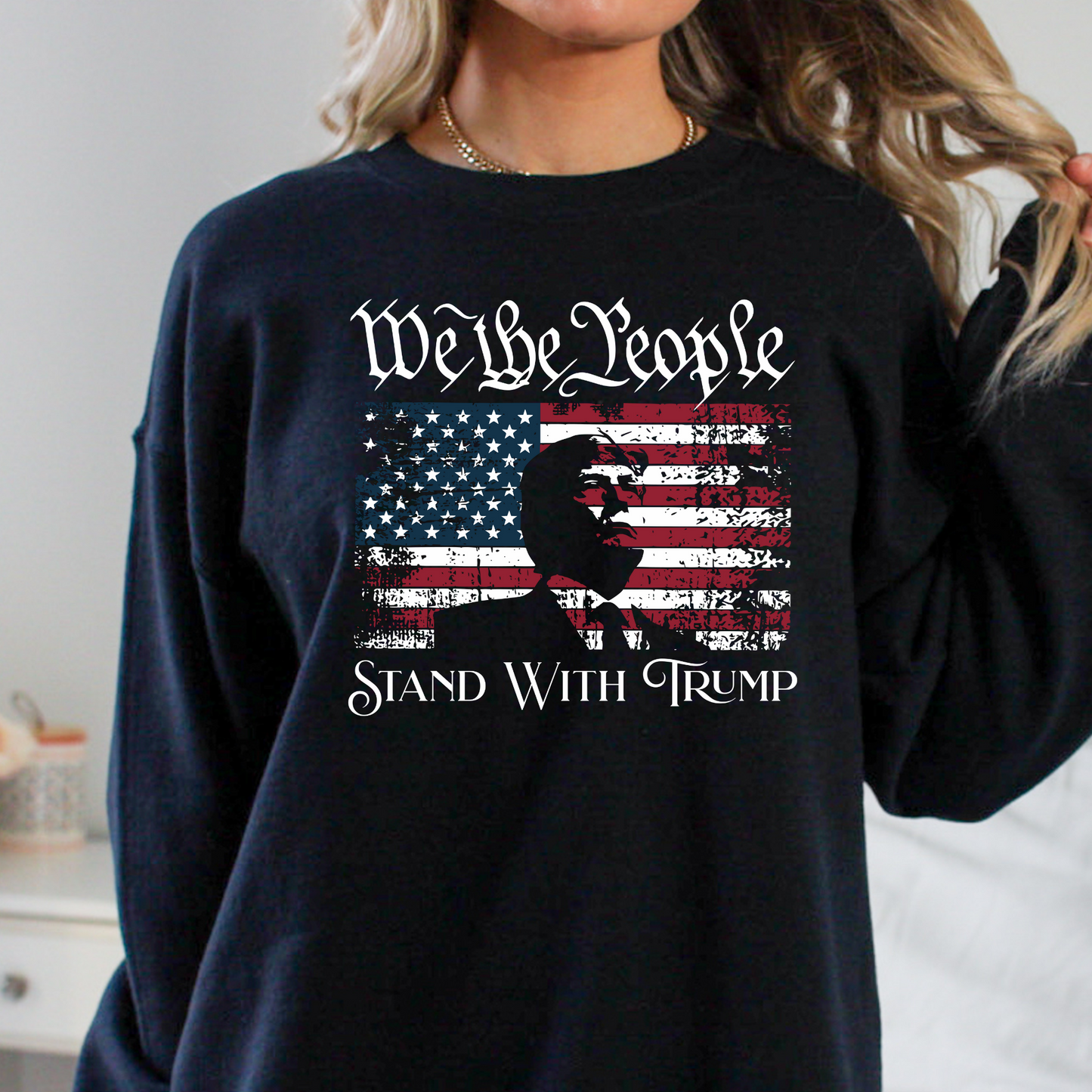 We The People Stand With Trump Full Color DTF Transfer