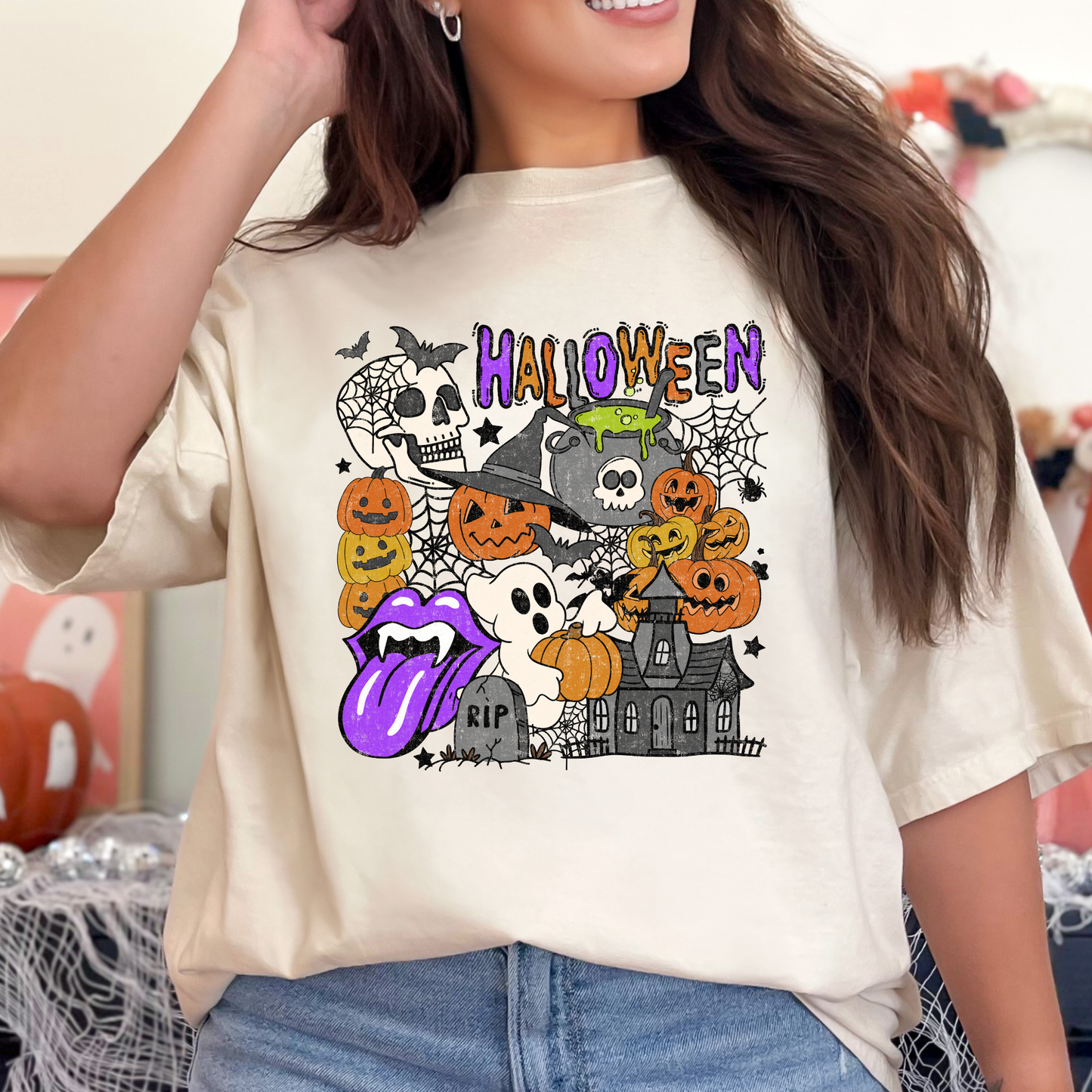 Halloween Icon Collage Full Color DTF Transfer