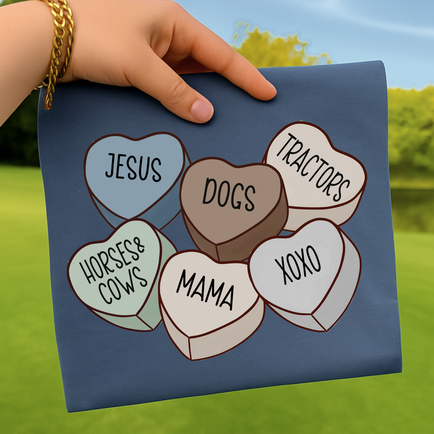 Boy Candy Hearts Full Color DTF Transfer