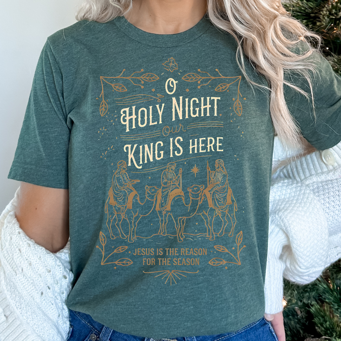 O Holy Night Our King Is Here Full Color DTF Transfer