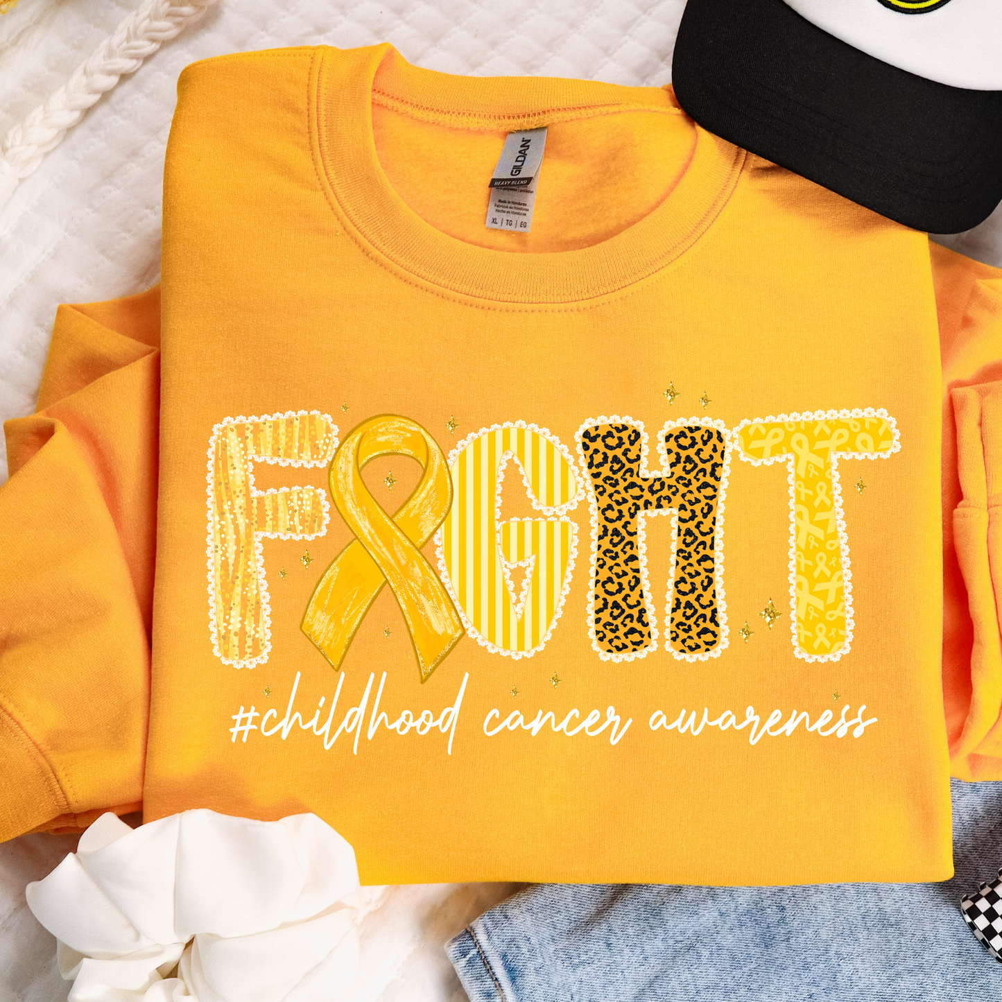 Fight (Childhood Cancer Awareness) Full Color DTF Transfer
