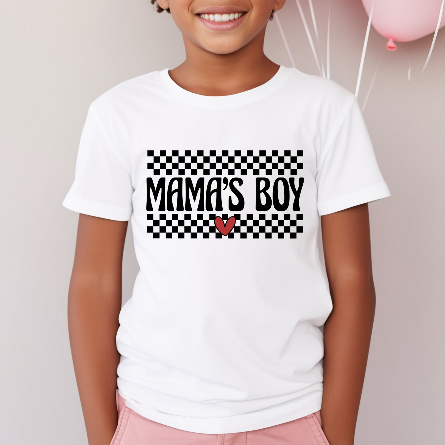 Mamas Boy (Checkered) Full Color DTF Transfer