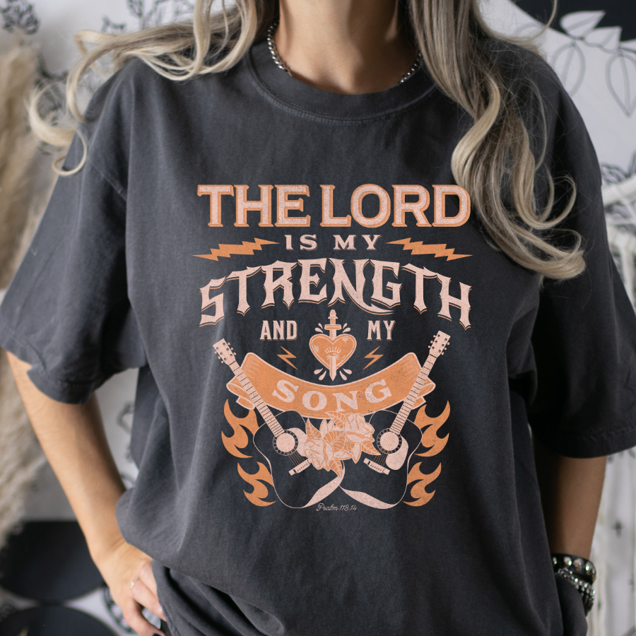 The Lord Is My Strength And My Song Full Color DTF Transfer