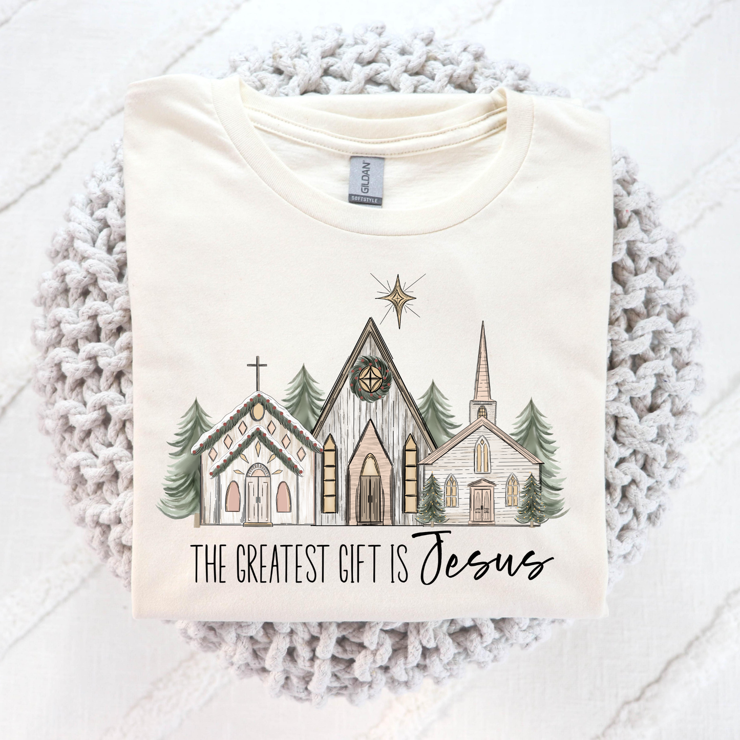 The Greatest Gift Is Jesus Full Color DTF Transfer