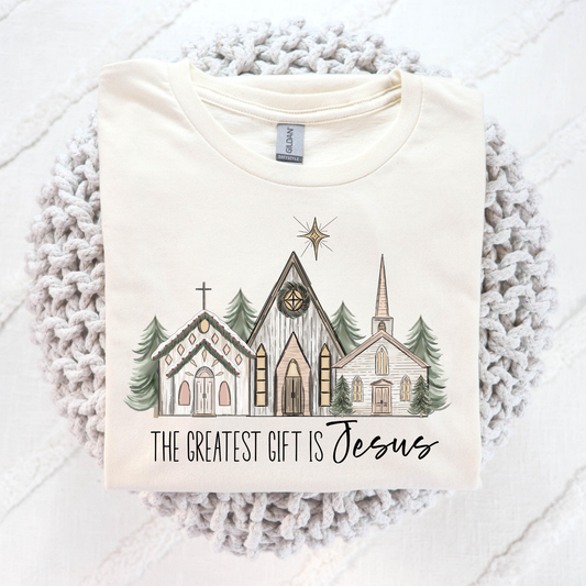 The Greatest Gift Is Jesus Full Color DTF Transfer