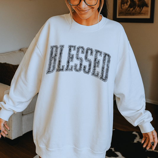 Blessed Distressed Full Color DTF Transfer