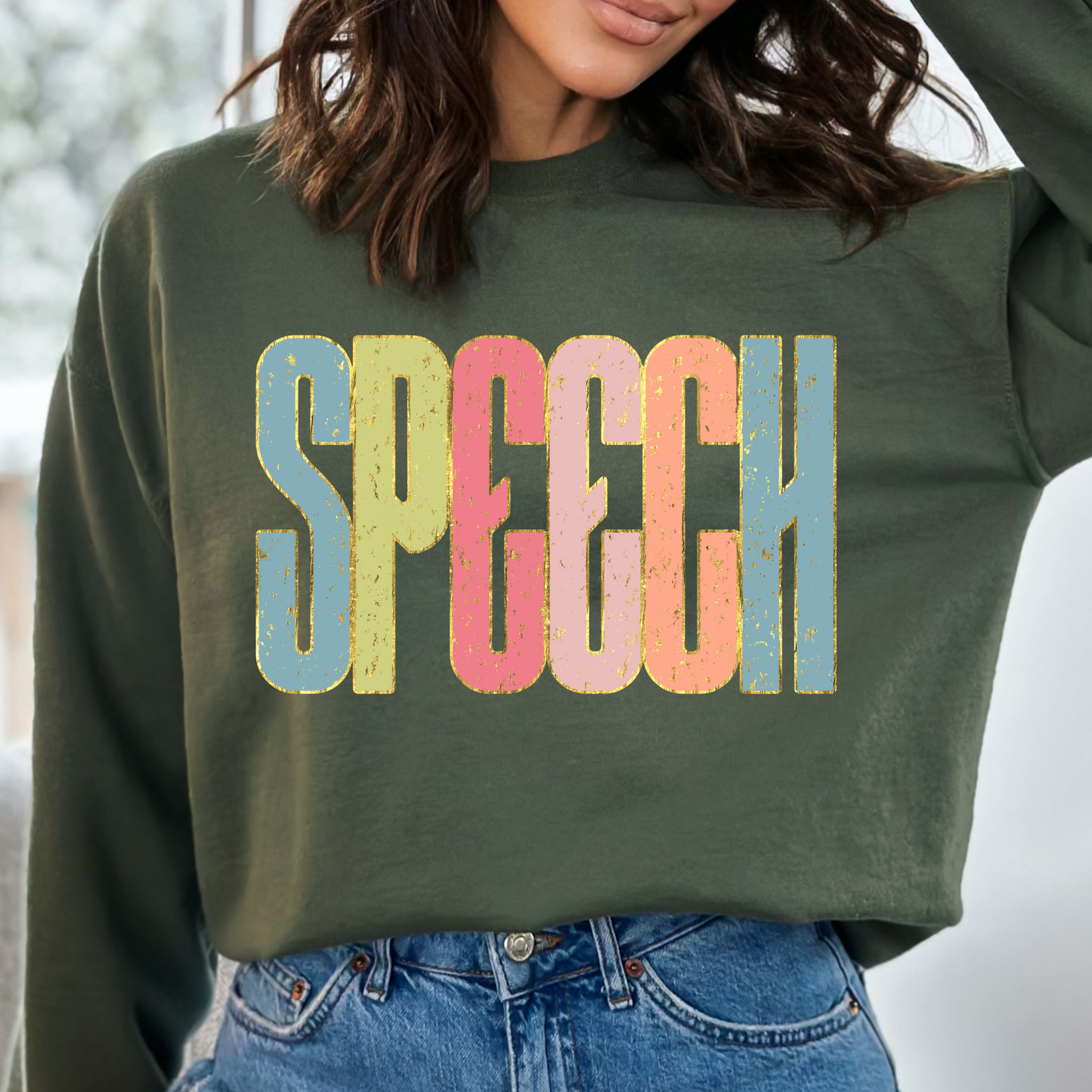 Speech (Multi Color) Full Color DTF Transfer