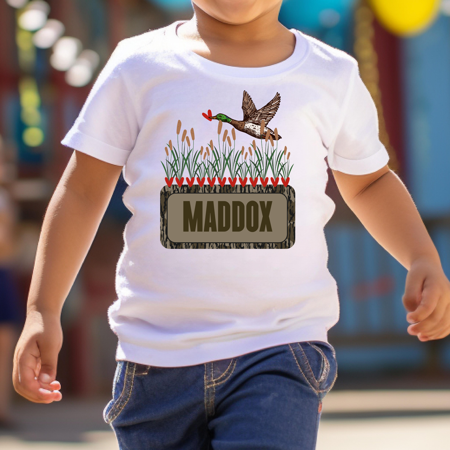 Personalized Valentine Duck Full Color DTF Transfer
