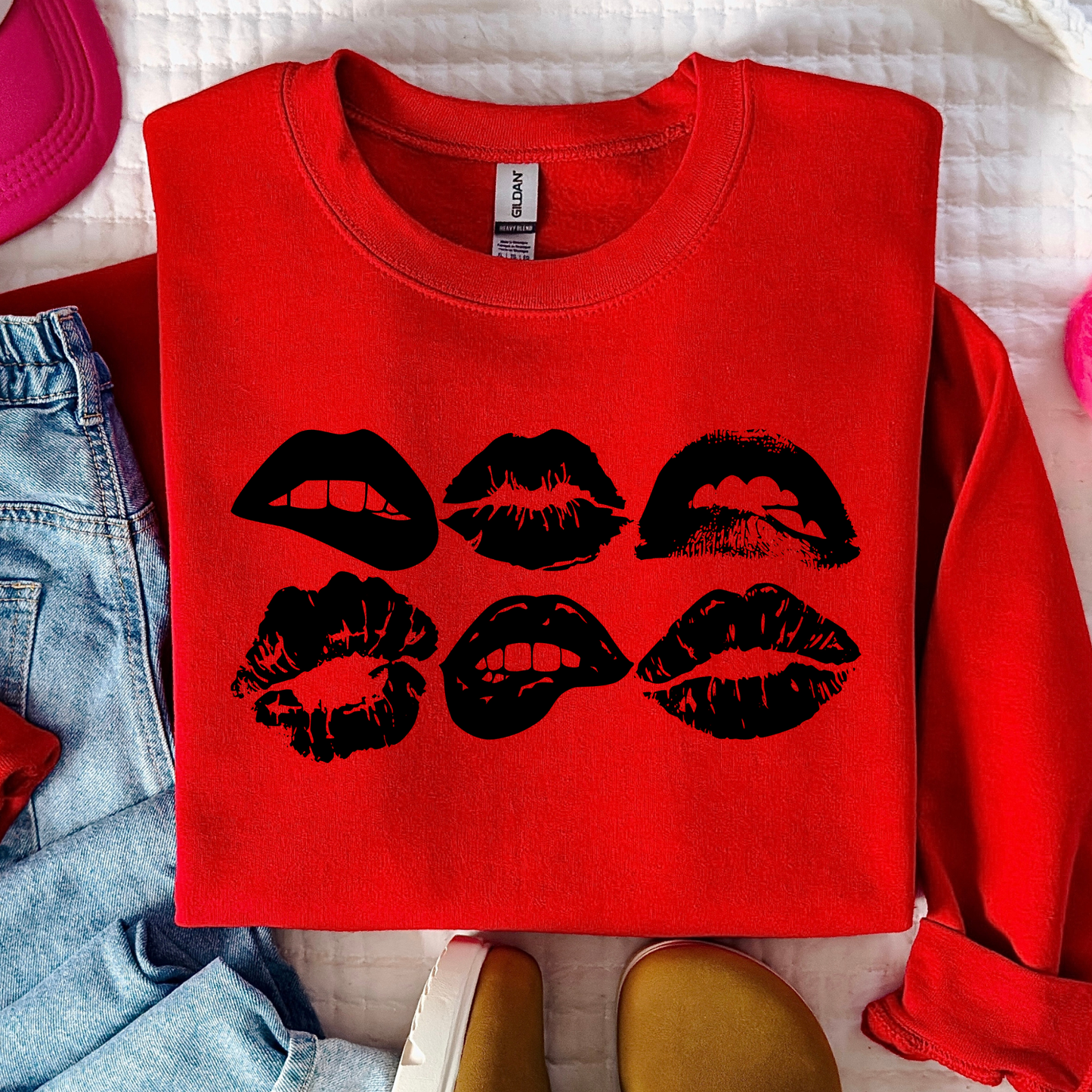 Lips Full Color DTF Transfer
