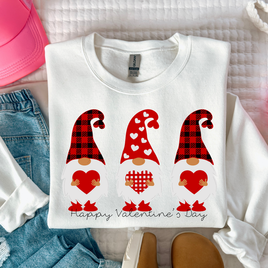 Happy Valentines Day (Gnomes) Full Color DTF Transfer