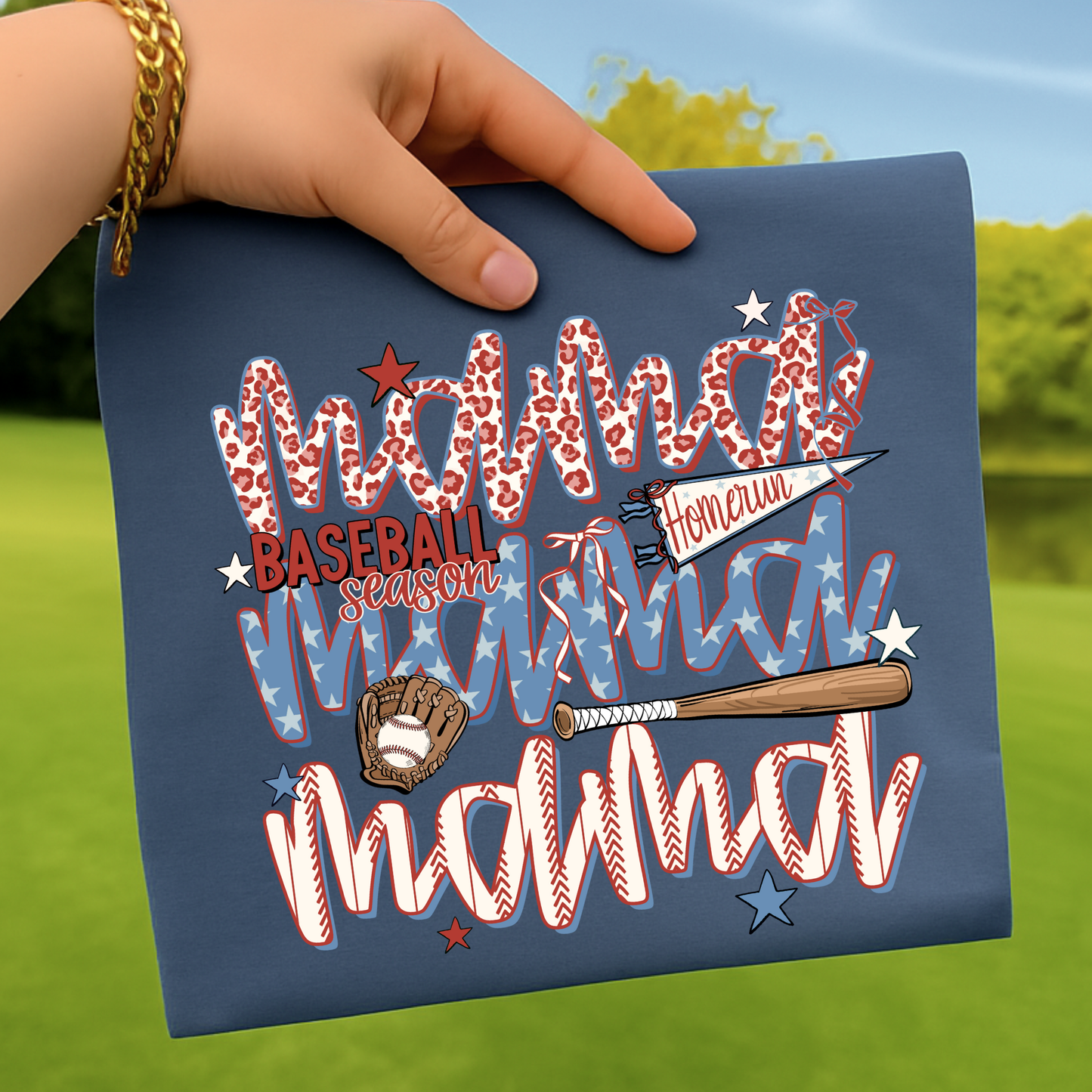 Mama Mama Mama (Baseball) Full Color DTF Transfer